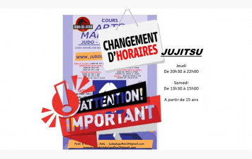 Nouveau Horaire Jujitsu